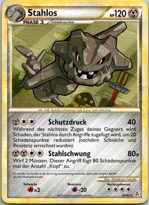 Pokémon-Karte Stahlos 24/95 Entfesselt