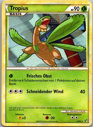 Pokémon-Karte Tropius 22/90 Unerschrocken