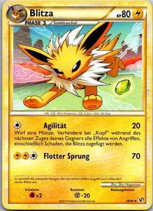 Pokémon-Karte Blitza 28/90 Unerschrocken