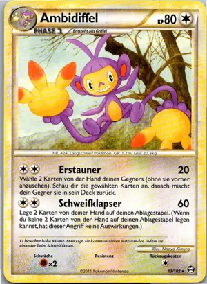 Pokémon-Karte Ambidiffel 13/102 Triumph