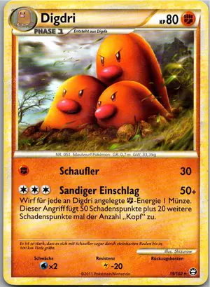 Pokémon-Karte Digdri 19/102 Triumph