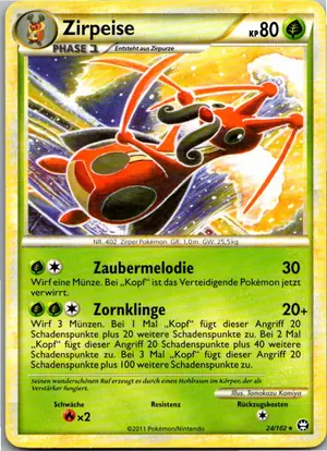 Pokémon-Karte Zirpeise 24/102 Triumph