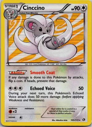 Pokémon-Karte Cinccino Chillabell 105/113 Legendary Treasures
