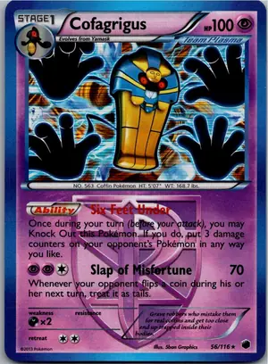 Pokémon-Karte Cofagrigus Echnatoll 56/116 Plasma-Frost