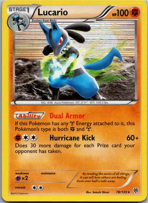 Pokémon-Karte Lucario 78/135 Plasma-Sturm