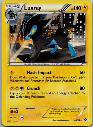 Pokémon-Karte Luxray Luxtra 46/99 Kommende Schicksale