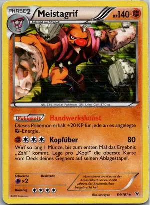 Pokémon-Karte Meistagrif 64/101 Königliche Siege