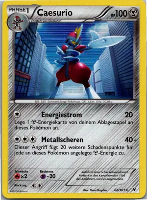 Pokémon-Karte Caesurio 82/101 Königliche Siege