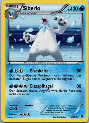 Pokémon-Karte Siberio 30/98 Aufstreben der Mächtigen