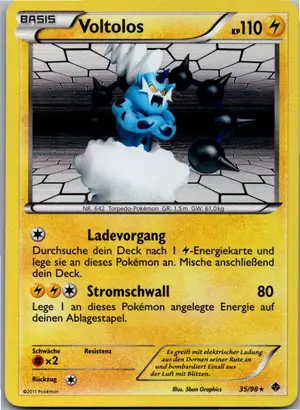 Pokémon-Karte Voltolos 35/98 Aufstreben der Mächtigen