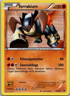 Pokémon-Karte Terrakium 63/98 Aufstreben der Mächtigen