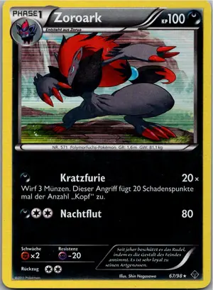 Pokémon-Karte Zoroark 67/98 Aufstreben der Mächtigen