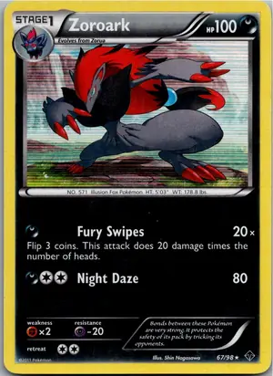Pokémon-Karte Zoroark 67/98 Aufstreben der Mächtigen