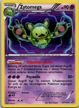Pokémon-Karte Zytomega 57/114 Schwarz & Weiß