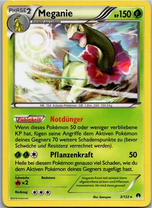 Pokémon-Karte Meganie 3/122 TURBOfieber