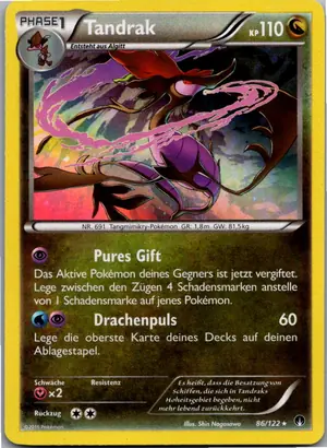 Pokémon-Karte Tandrak 86/122 TURBOfieber