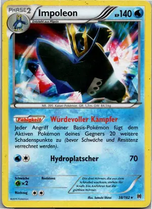 Pokémon-Karte Impoleon 38/162 TURBOstart
