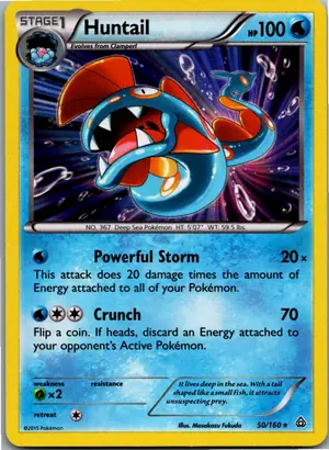 Pokémon-Karte Huntail Aalabyss 50/160 Protoschock