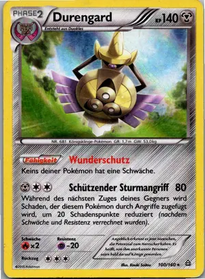 Pokémon-Karte Durengard 100/160 Protoschock