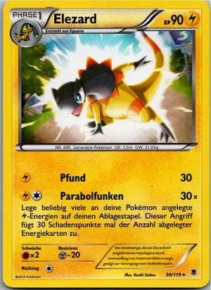 Pokémon-Karte Elezard 30/119 Phantomkräfte