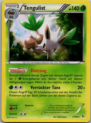 Pokémon-Karte Tengulist 7/106 Flammenmeer