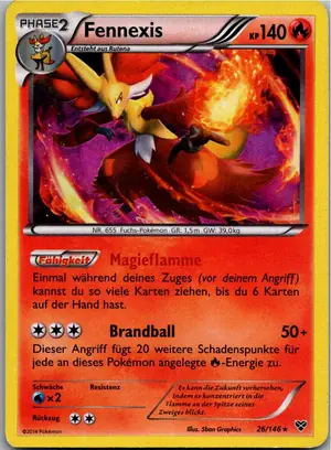 Pokémon-Karte Fennexis 26/146 XY