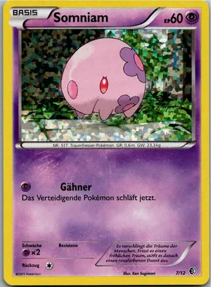Pokémon-Karte Somniam 7/12 McDonald's Collection 2011