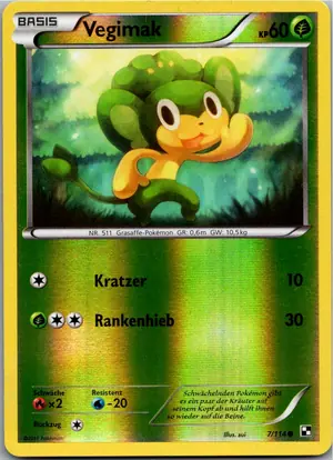 Pokémon-Karte Vegimak 007/114 Schwarz & Weiß