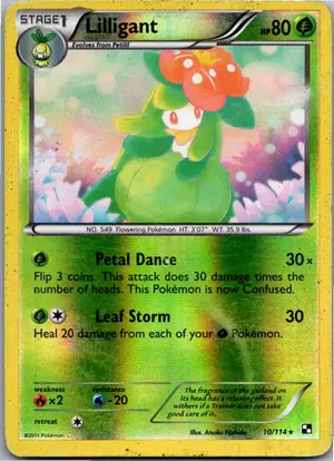 Pokémon-Karte Lilligant Dressella 010/114 Schwarz & Weiß
