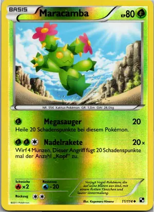 Pokémon-Karte Maracamba 012/114 Schwarz & Weiß