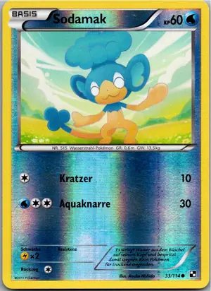 Pokémon-Karte Sodamak 033/114 Schwarz & Weiß