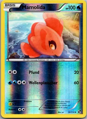 Pokémon-Karte Mamolida 038/114 Schwarz & Weiß