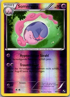 Pokémon-Karte Somnivora 049/114 Schwarz & Weiß
