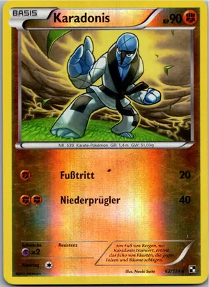 Pokémon-Karte Karadonis 062/114 Schwarz & Weiß