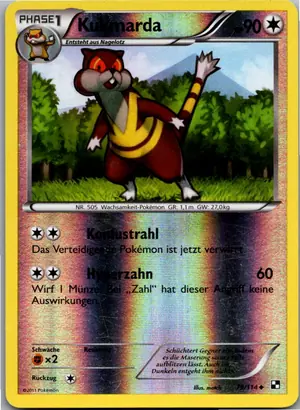 Pokémon-Karte Kukmarda 079/114 Schwarz & Weiß