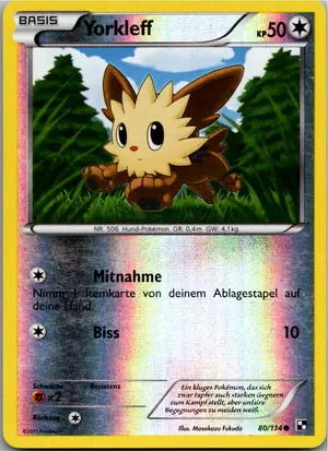Pokémon-Karte Yorkleff 080/114 Schwarz & Weiß