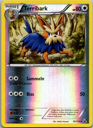Pokémon-Karte Terribark 082/114 Schwarz & Weiß