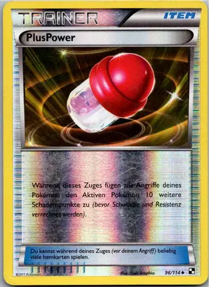 Pokémon-Karte PlusPower 096/114 Schwarz & Weiß