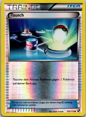 Pokémon-Karte Tausch 104/114 Schwarz & Weiß