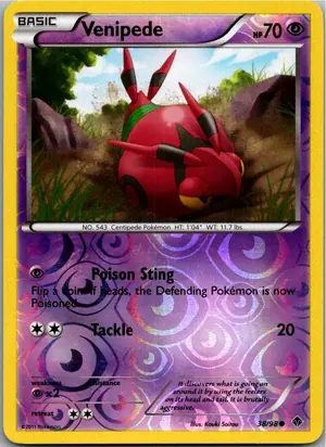 Pokémon-Karte Venipede Toxiped 38/98 Aufstreben der Mächtigen