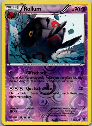 Pokémon-Karte Rollum 39/98 Aufstreben der Mächtigen