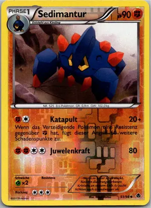 Pokémon-Karte Sedimantur 51/98 Aufstreben der Mächtigen
