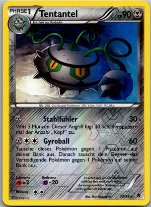 Pokémon-Karte Tentantel 72/98 Aufstreben der Mächtigen