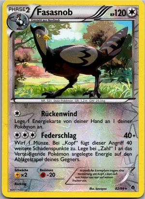 Pokémon-Karte Fasasnob 82/98 Aufstreben der Mächtigen