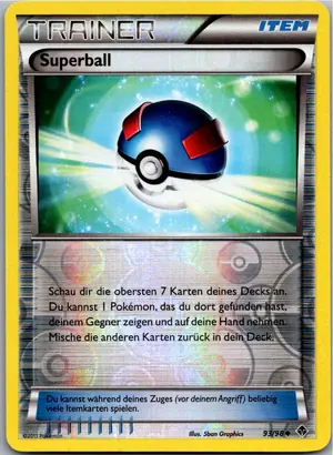 Pokémon-Karte Superball 93/98 Aufstreben der Mächtigen