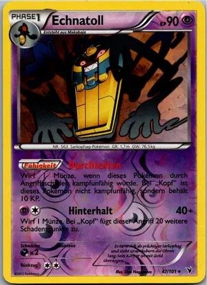 Pokémon-Karte Echnatoll 47/101 Königliche Siege