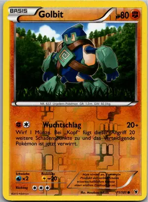 Pokémon-Karte Golbit 71/101 Königliche Siege