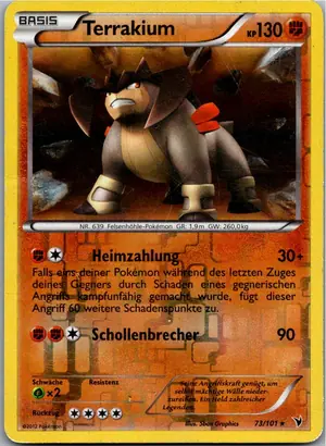 Pokémon-Karte Terrakium 73/101 Königliche Siege