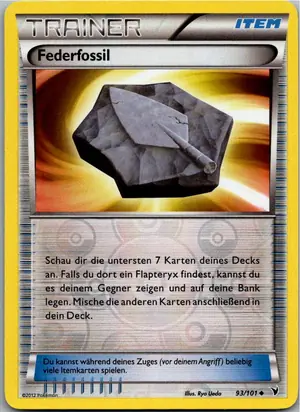 Pokémon-Karte Federfossil 93/101 Königliche Siege
