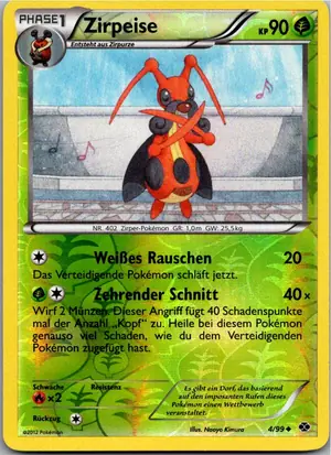 Pokémon-Karte Zirpeise 4/99 Kommende Schicksale